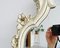 Espejo de pared estilo barroco blanco con detalles dorados, años 30, Imagen 7