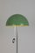 Pretty Green Floor Lamp with Wooden Sphere Decoration, 1970s, Image 3