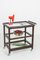 Art Deco Rolling Trolley with Removable Glass Trays 2