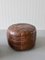 Vintage Leather Poufs, 1970s, Set of 2 6