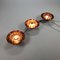Copper Colored Wall or Ceiling Lamp with Orange Glass, 1970s 2