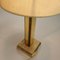 24KT Gold-Plated & Travertine Table Lamp, 1970s 8