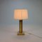 24KT Gold-Plated & Travertine Table Lamp, 1970s 2
