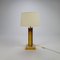 24KT Gold-Plated & Travertine Table Lamp, 1970s, Image 4