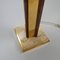 24KT Gold-Plated & Travertine Table Lamp, 1970s 5