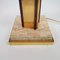 24KT Gold-Plated & Travertine Table Lamp, 1970s 6