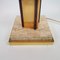 24KT Gold-Plated & Travertine Table Lamp, 1970s, Image 6
