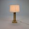 24KT Gold-Plated & Travertine Table Lamp, 1970s 3