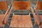 Vintage Italy Cognac Vegetal Leather Dining Chairs, Set of 6 24