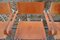 Vintage Italy Cognac Vegetal Leather Dining Chairs, Set of 6 25