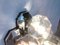 Lámpara de techo o pared alemana era espacial vintage de cromo y vidrio de Motoko Ishii para Staff, Imagen 4