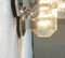 Deutsche Vintage Space Age Chrom & Glas Wand- oder Deckenlampe von Motoko Ishii für Staff 15