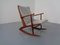 Rocking Chair en Teck par Holger Georg Jensen pour Tønder Møbelværk, Danemark, 1950s 1