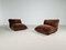 Gena Lounge Chairs by Claudio Vagnoni for 1P Italy, 1960s, Set of 2 3