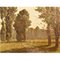 Pintura de paisaje antigua, siglo XIX, óleo sobre lienzo, Imagen 2