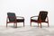 Danish Teak Paper Knife Lounge Chairs in Black by Kai Kristiansen for Magnus Olesen, Set of 2 3