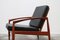 Danish Teak Paper Knife Lounge Chairs in Black by Kai Kristiansen for Magnus Olesen, Set of 2, Image 9