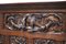 Panca da ingresso antica rinascimentale in quercia intagliata con leoni, Francia, inizio XX secolo, Immagine 7