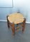 Mid-Century French Straw Stool in the Style of Charlotte Perriand, Image 6