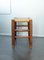 Mid-Century French Straw Stool in the Style of Charlotte Perriand, Image 5