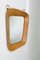 Scandinavian Organic Shaped Teak, Leather & Brass Wall Mirror, 1960s 1