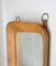 Scandinavian Organic Shaped Teak, Leather & Brass Wall Mirror, 1960s, Image 6