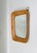 Scandinavian Organic Shaped Teak, Leather & Brass Wall Mirror, 1960s 5