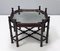 Mid-Century Renaissance Style Beech Coffee Table with Antiqued Mirror Top 1