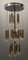 Lampadario Mid-Century in metallo cromato e ottone di Sciolari, Immagine 9