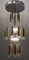 Lámpara de araña Mid-Century de cromo y latón de Sciolari, Imagen 8
