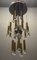 Lampadario Mid-Century in metallo cromato e ottone di Sciolari, Immagine 10