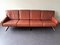 Scandinavian 4-Seat Sofa in Red-Brown Leather, 1960s 1