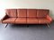 Skandinavisches 4-Sitzer Sofa aus Rotbraunem Leder, 1960er 1