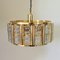 Mid-Century Scandinavian Hollywood Regency Brass and Glass Ceiling Light by Carl Fagerlund for Orrefors, 1960s 2