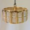 Mid-Century Scandinavian Hollywood Regency Brass and Glass Ceiling Light by Carl Fagerlund for Orrefors, 1960s, Image 3