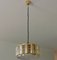 Mid-Century Scandinavian Hollywood Regency Brass and Glass Ceiling Light by Carl Fagerlund for Orrefors, 1960s, Image 1