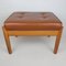 Danish Teak & Leather Footstool, 1980s 1