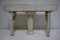 Antique French Carved Wooden Console Table with Center Column 2