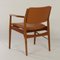 Danish Armchair Reupholstered in Brown Leather by Arne Vodder for Sibast, 1960s, Image 5