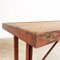 Industrieller Tisch aus rotem Metall und Holz 4
