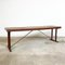 Industrial Red Metal and Wood Table 11