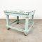 Vintage Industrial Table with Blue Zinc Top, Image 5