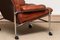 Lounge Chair in Chrome and Brown Cognac Leather from Lindlöfs, 1960s, Image 8