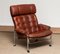 Lounge Chair in Chrome and Brown Cognac Leather from Lindlöfs, 1960s 3