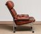 Lounge Chair in Chrome and Brown Cognac Leather from Lindlöfs, 1960s 10