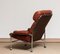 Lounge Chair in Chrome and Brown Cognac Leather from Lindlöfs, 1960s 11
