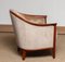 Mahogany and Taupe Velvet Lounge Chair from Bröderna Andersson, Sweden, 1960s, Image 7