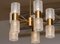 Brass & Glass Up and Down Chandelier from Konsthantverk Tyringe, Sweden, 1960s 4