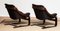Black Leather Club or Lounge Chairs by Ake Fribytter for Nelo Sweden, 1970s, Set of 2 11