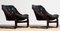 Black Leather Club or Lounge Chairs by Ake Fribytter for Nelo Sweden, 1970s, Set of 2, Image 6